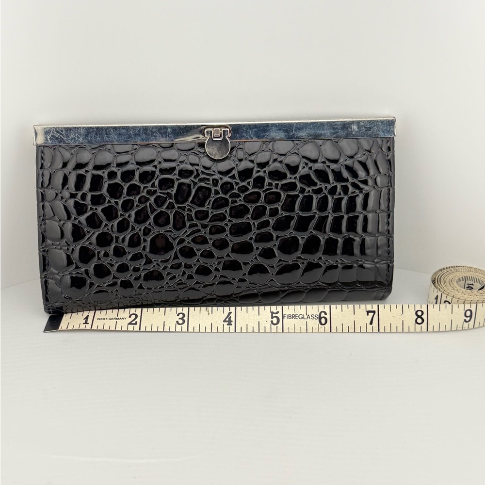 Black Crocodile Embossed Wallet